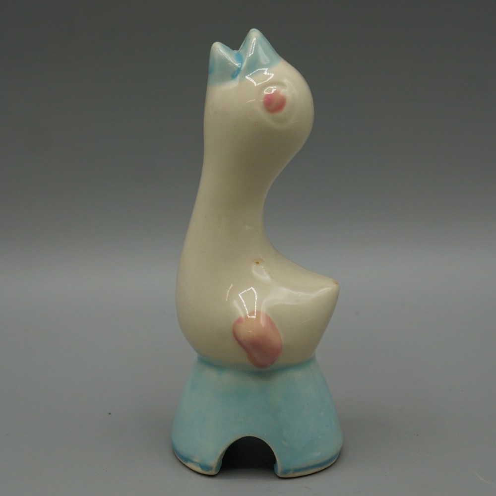 Vintage Shawnee Pottery Pie Bird Vent Blue Cream Pink Ceramic Bakeware